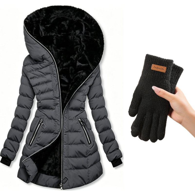 Greta | Abrigo acolchado con capucha