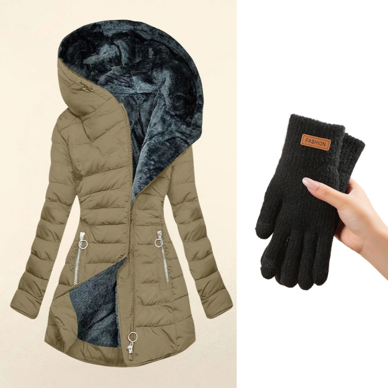Greta | Abrigo acolchado con capucha