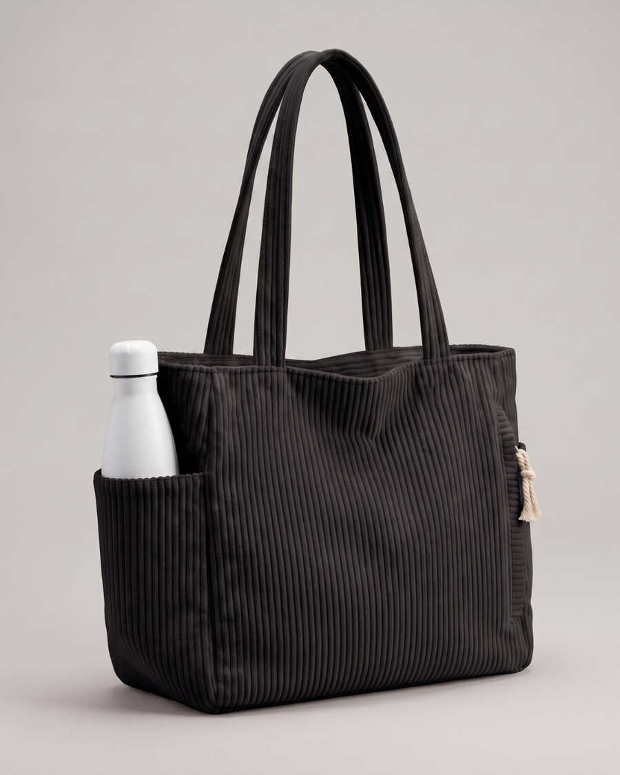 Nuria | Bolso de pana con bolsillos