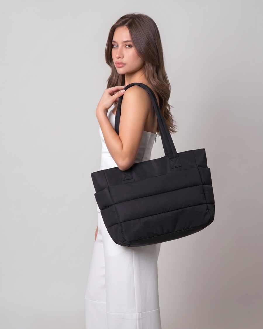 Bolso acolchado con bolsillo para portátil – Isabel