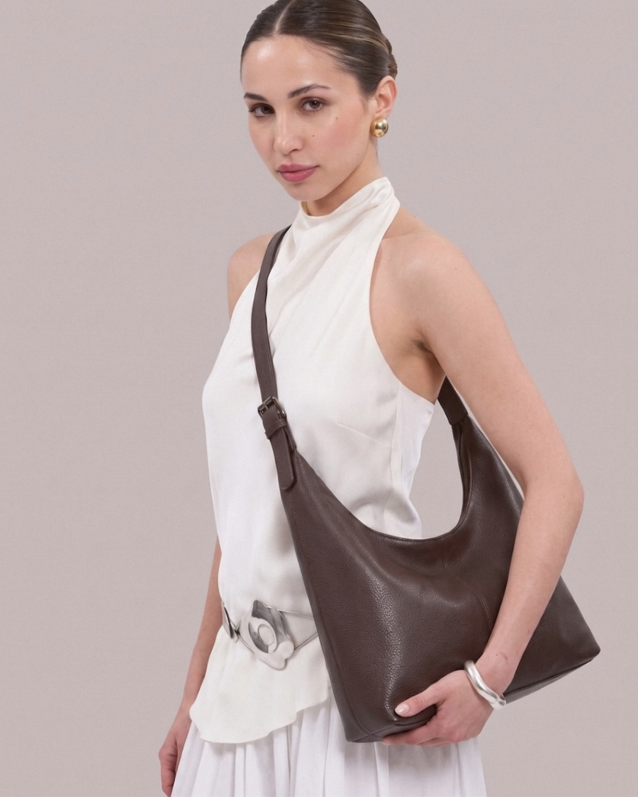 Mercedes | Bolso de piel sintética con correa regulable