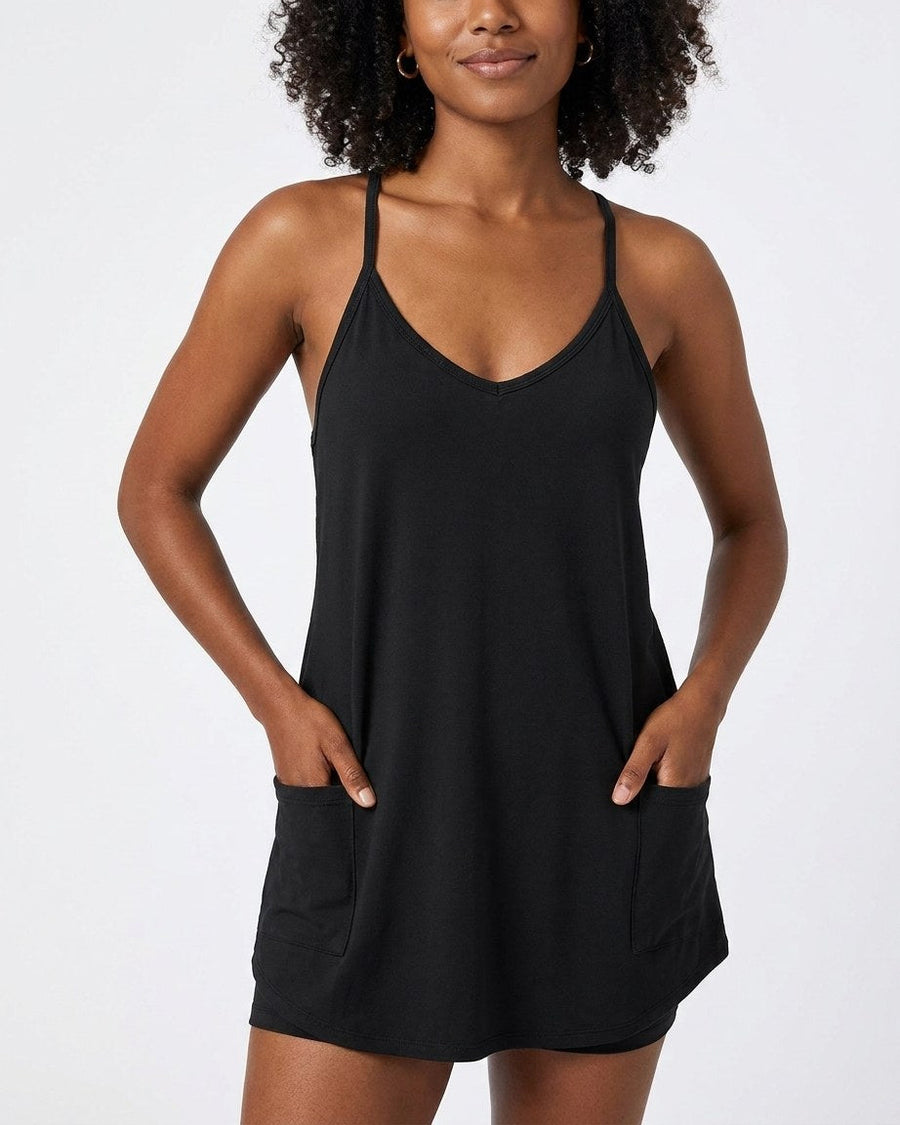 Vestido deportivo 2 en 1 con short interior – Ángela
