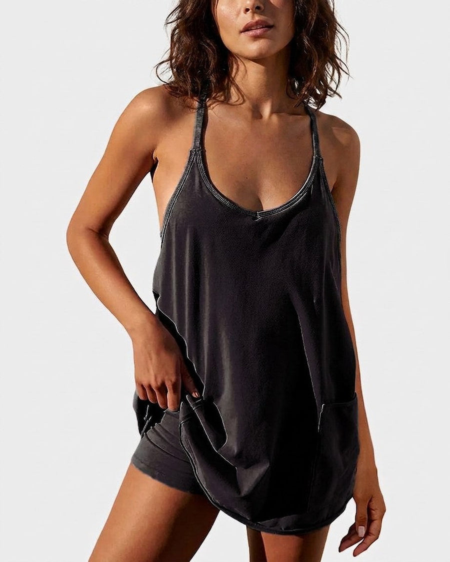 Ángela | Vestido deportivo 2 en 1 con short interior