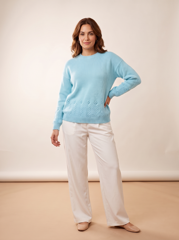 Candela | Jersey de ochos con cuello redondo