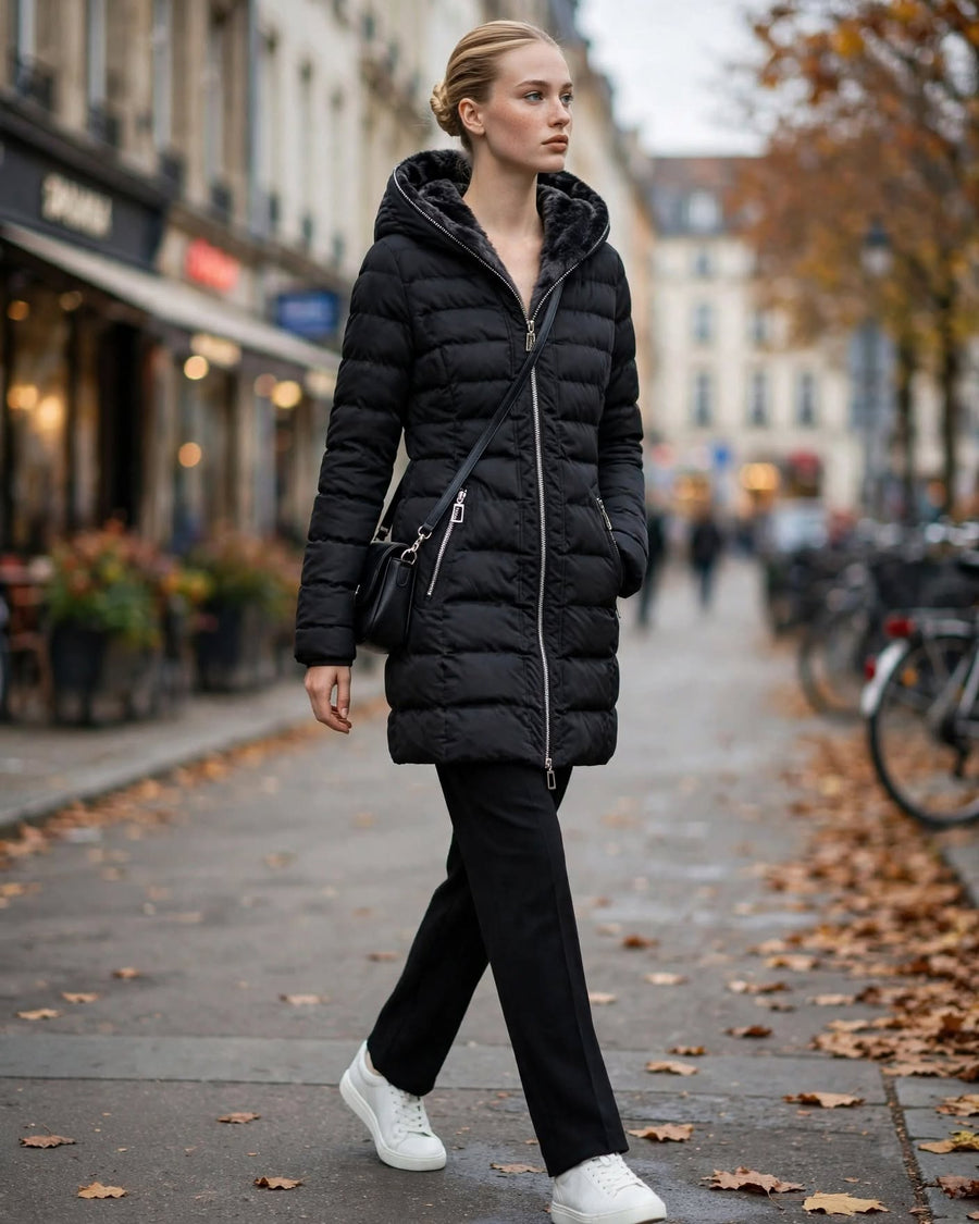 Greta | Abrigo acolchado con capucha