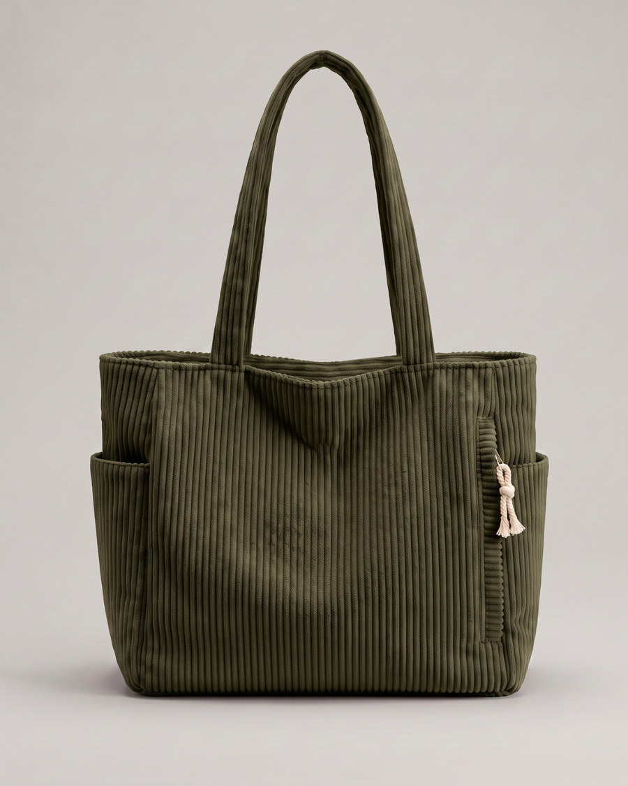 Nuria | Bolso de pana con bolsillos