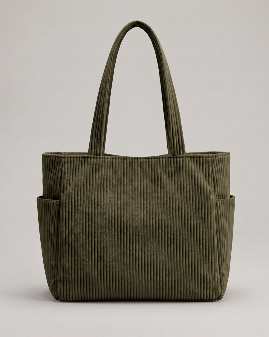 Nuria | Bolso de pana con bolsillos