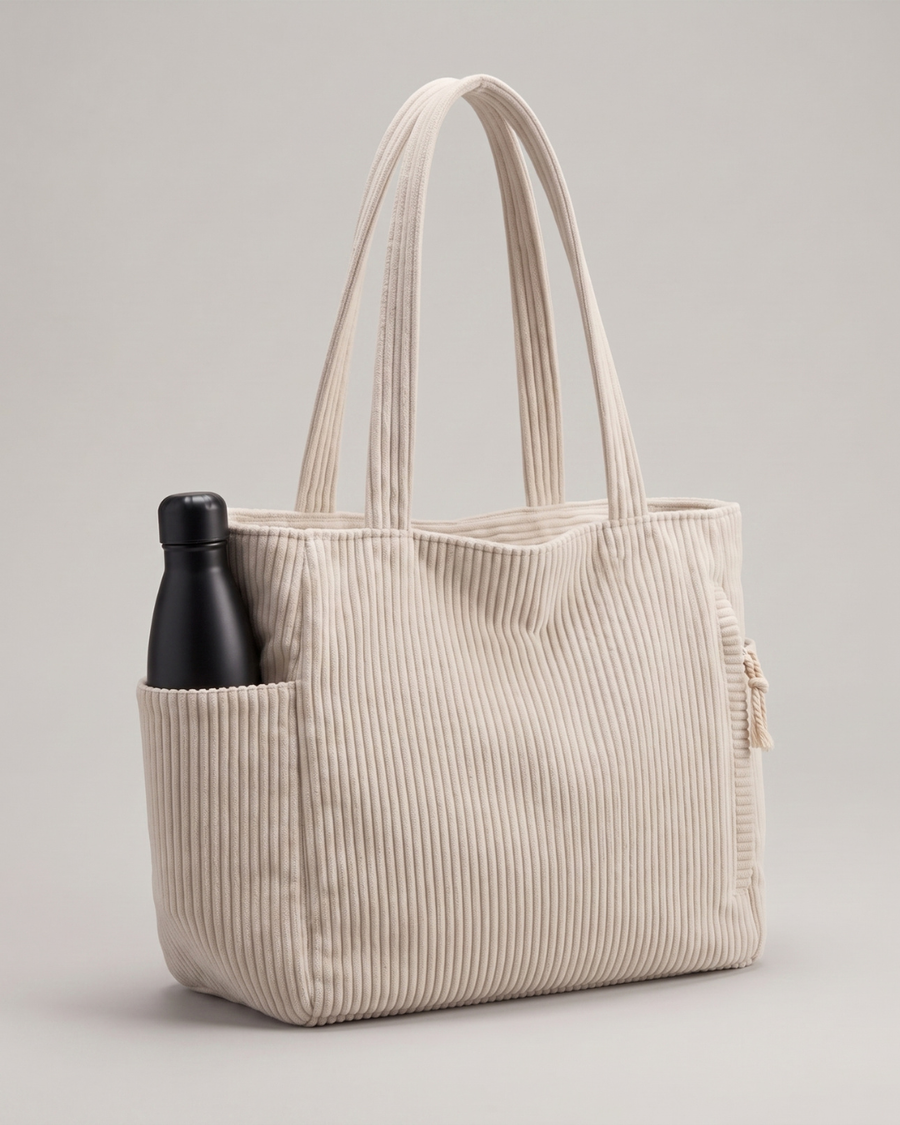 Nuria | Bolso de pana con bolsillos