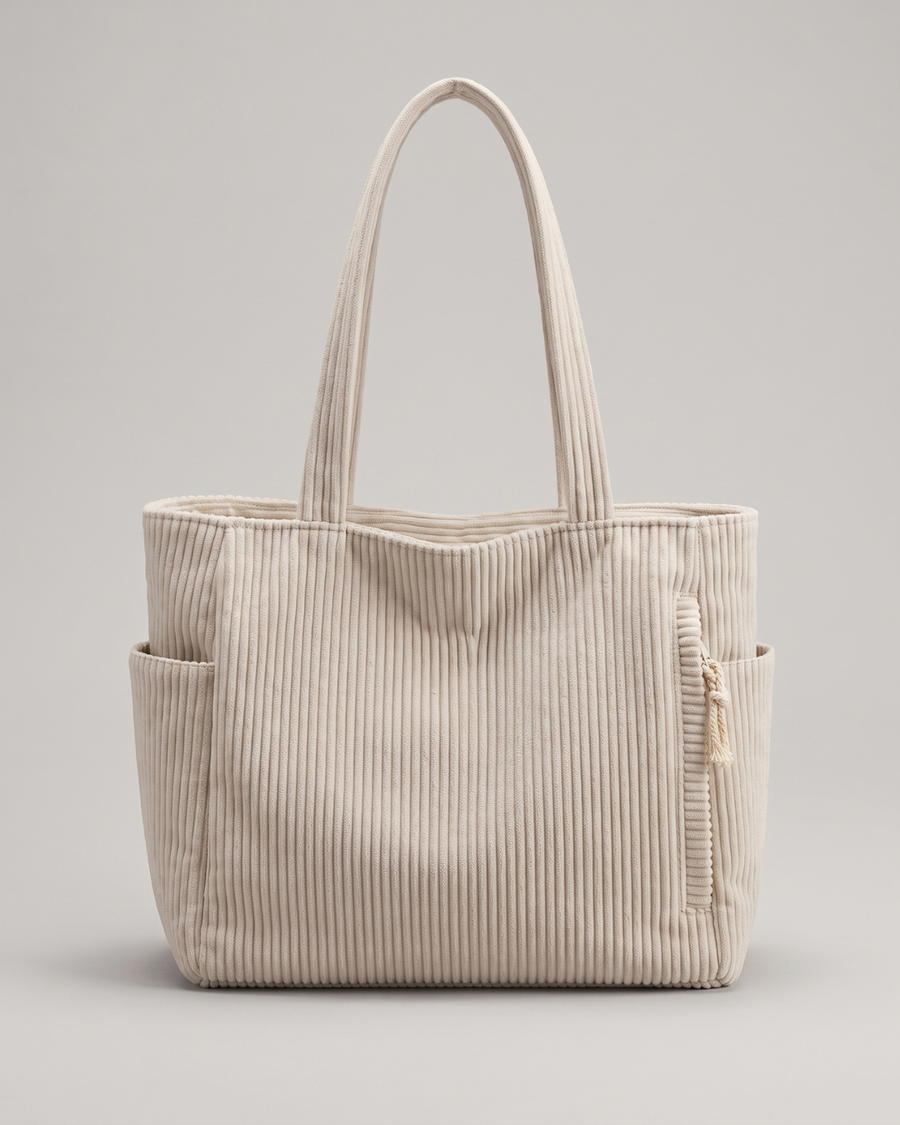Nuria | Bolso de pana con bolsillos