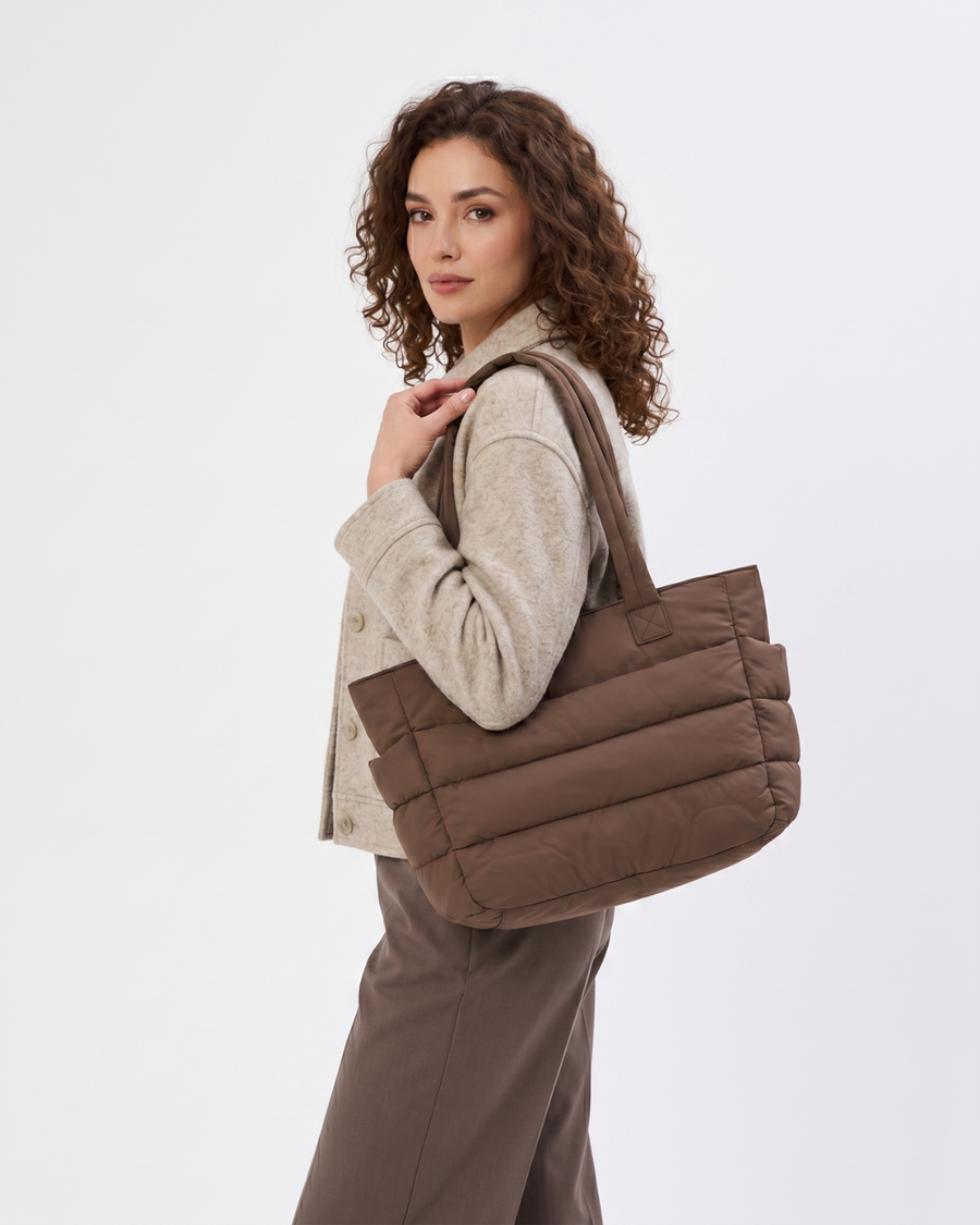 Isabel | Bolso acolchado ligero con bolsillo para portátil