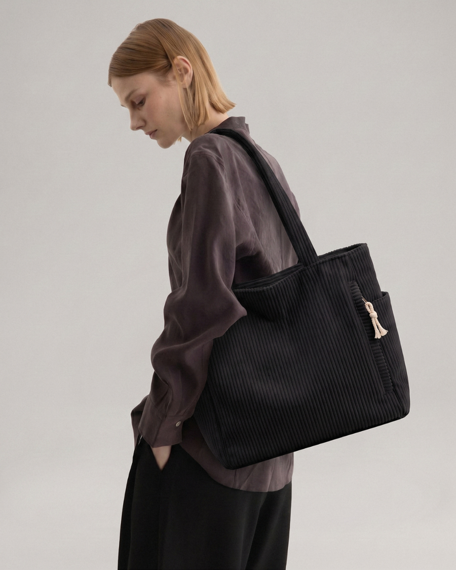 Nuria | Bolso de pana con bolsillos