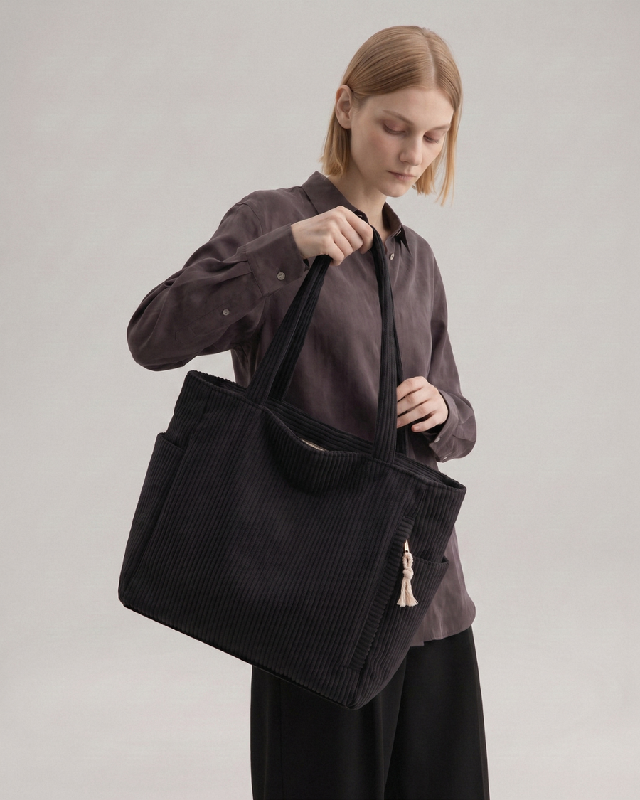 Nuria | Bolso de pana con bolsillos