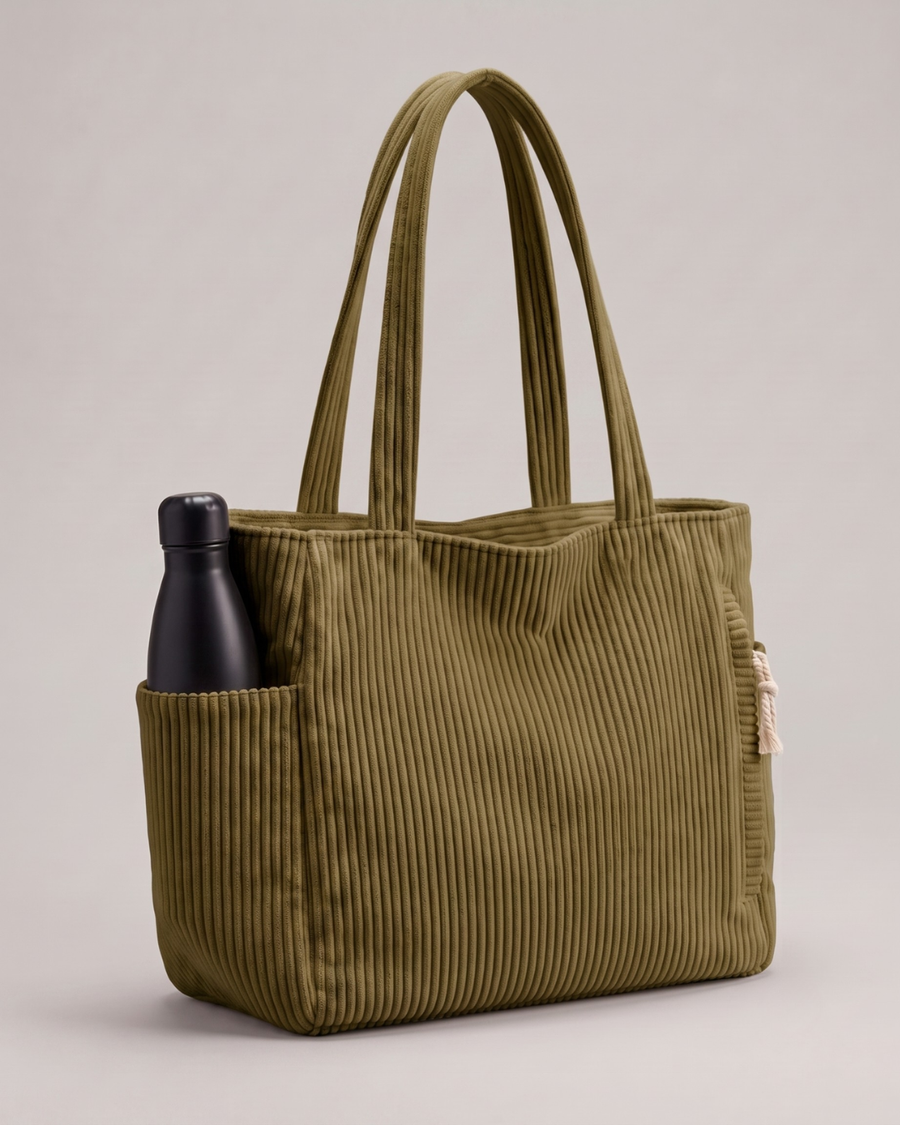 Nuria | Bolso de pana con bolsillos