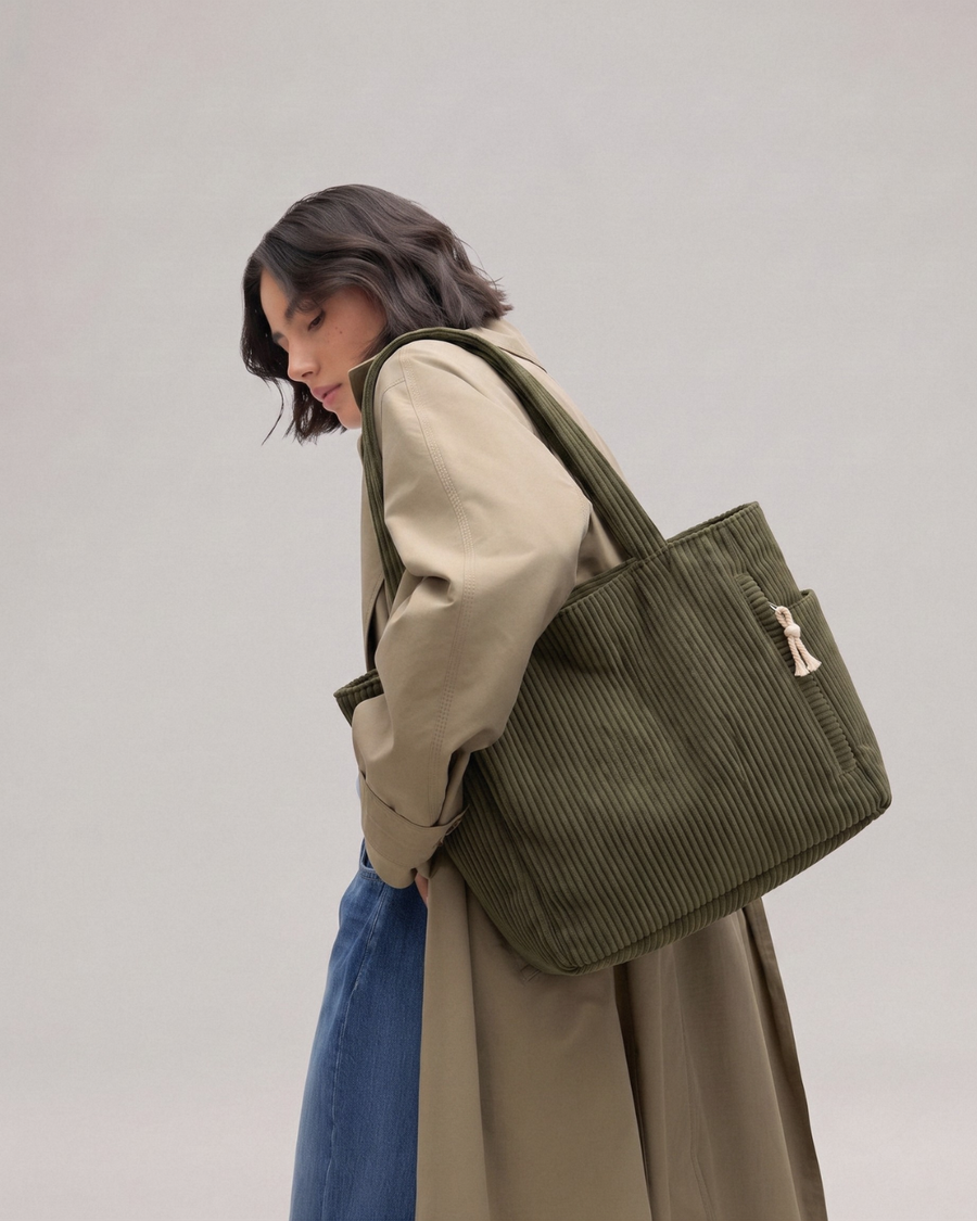 Nuria | Bolso de pana con bolsillos