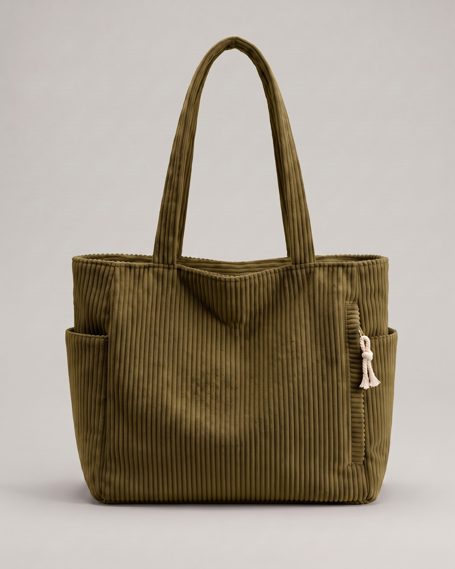 Nuria | Bolso de pana con bolsillos