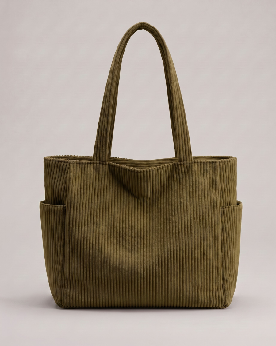 Nuria | Bolso de pana con bolsillos