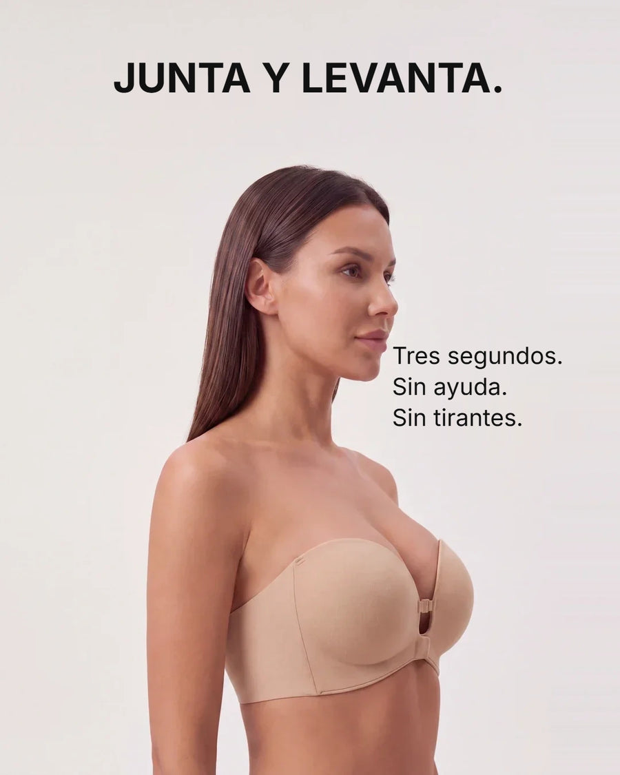 Sujetador sin tirantes con cierre delantero – Pilar, foto 2