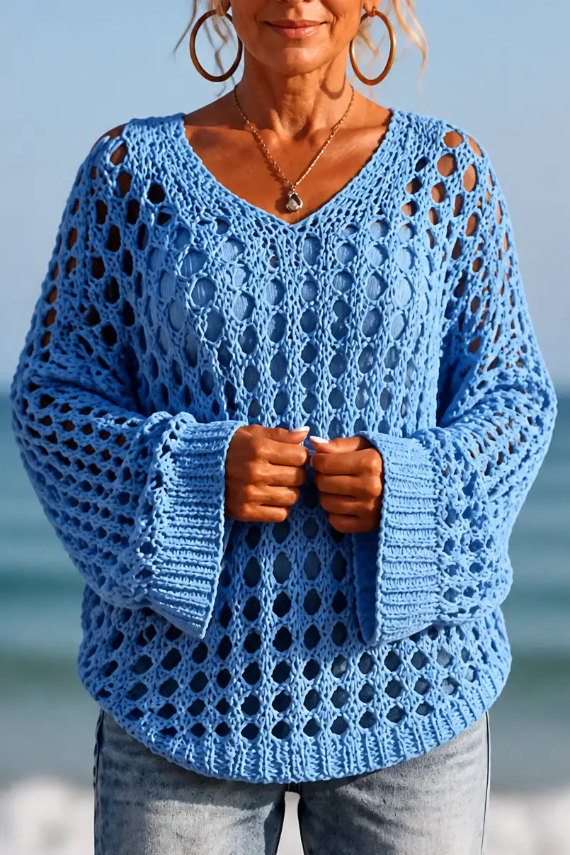 Jersey calado oversize de hombros descubiertos – Iris, foto 2