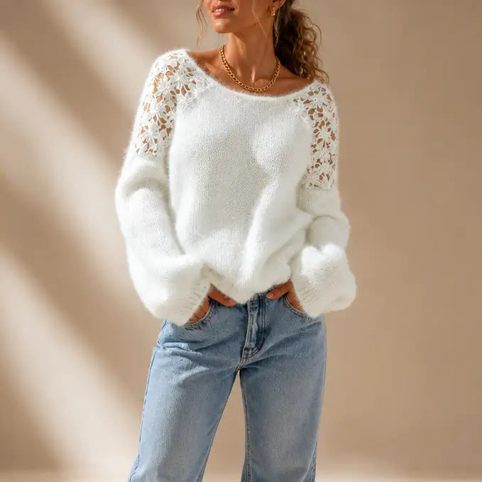 Adela | Jersey de punto con encaje