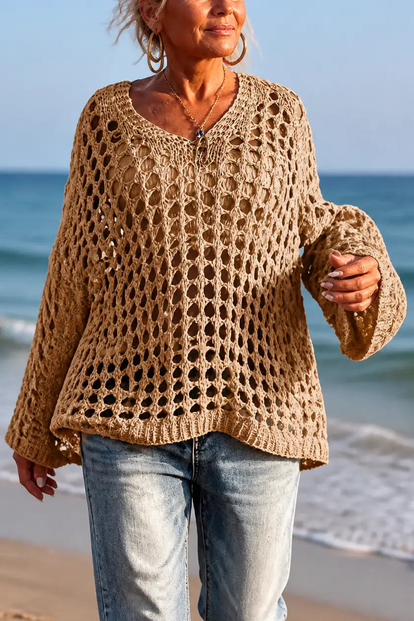 Jersey calado oversize de hombros descubiertos – Iris, foto 6