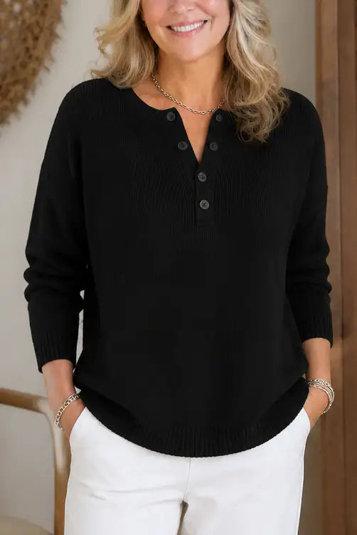 Maya | Jersey de pico con tapeta de botones