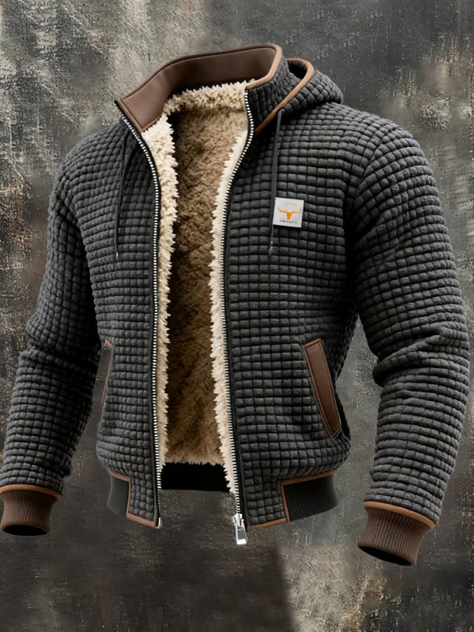 Chaqueta retro de punto con capucha de hombre – Varel, foto 2