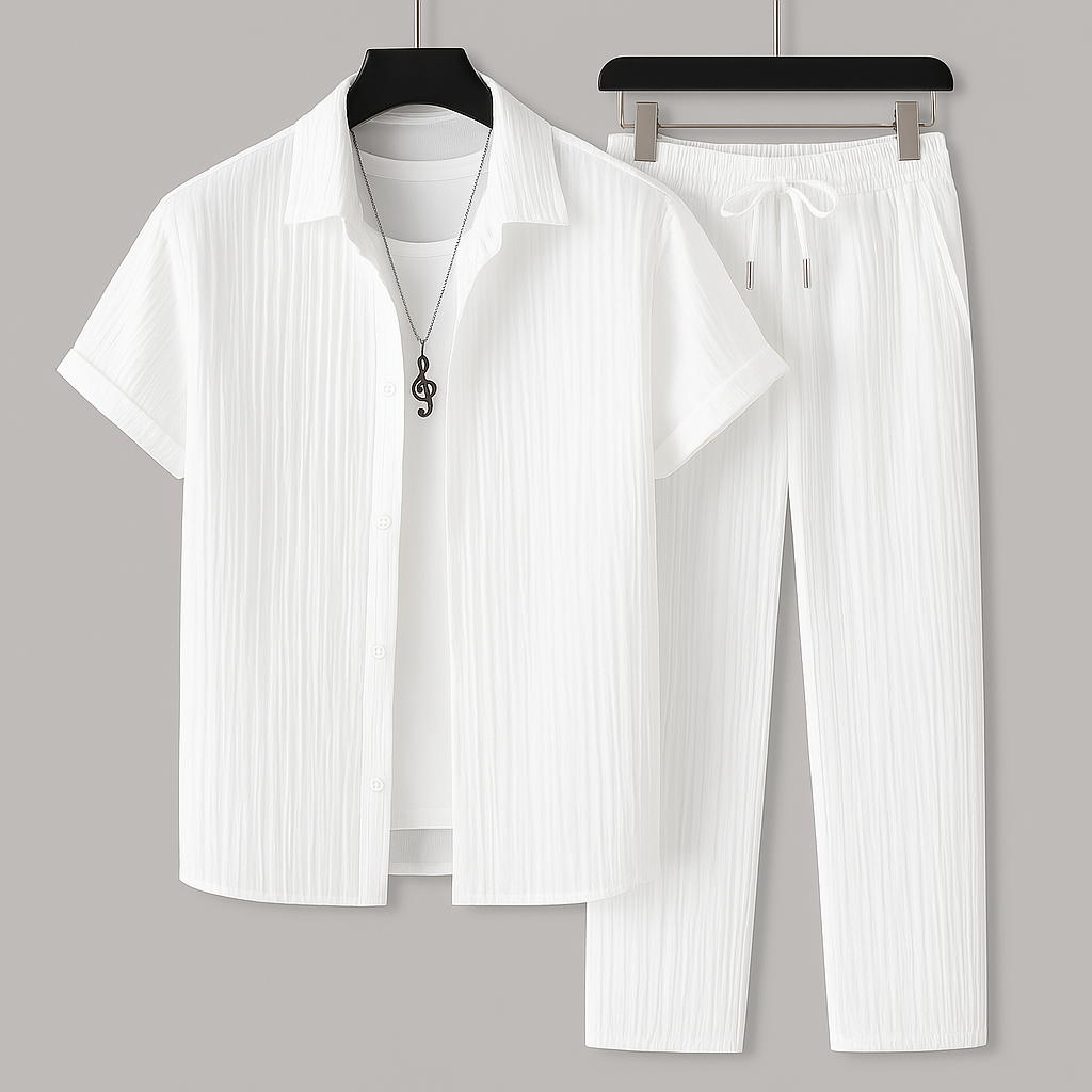 Conjunto de lino para hombre: camisa y pantalón – Varel