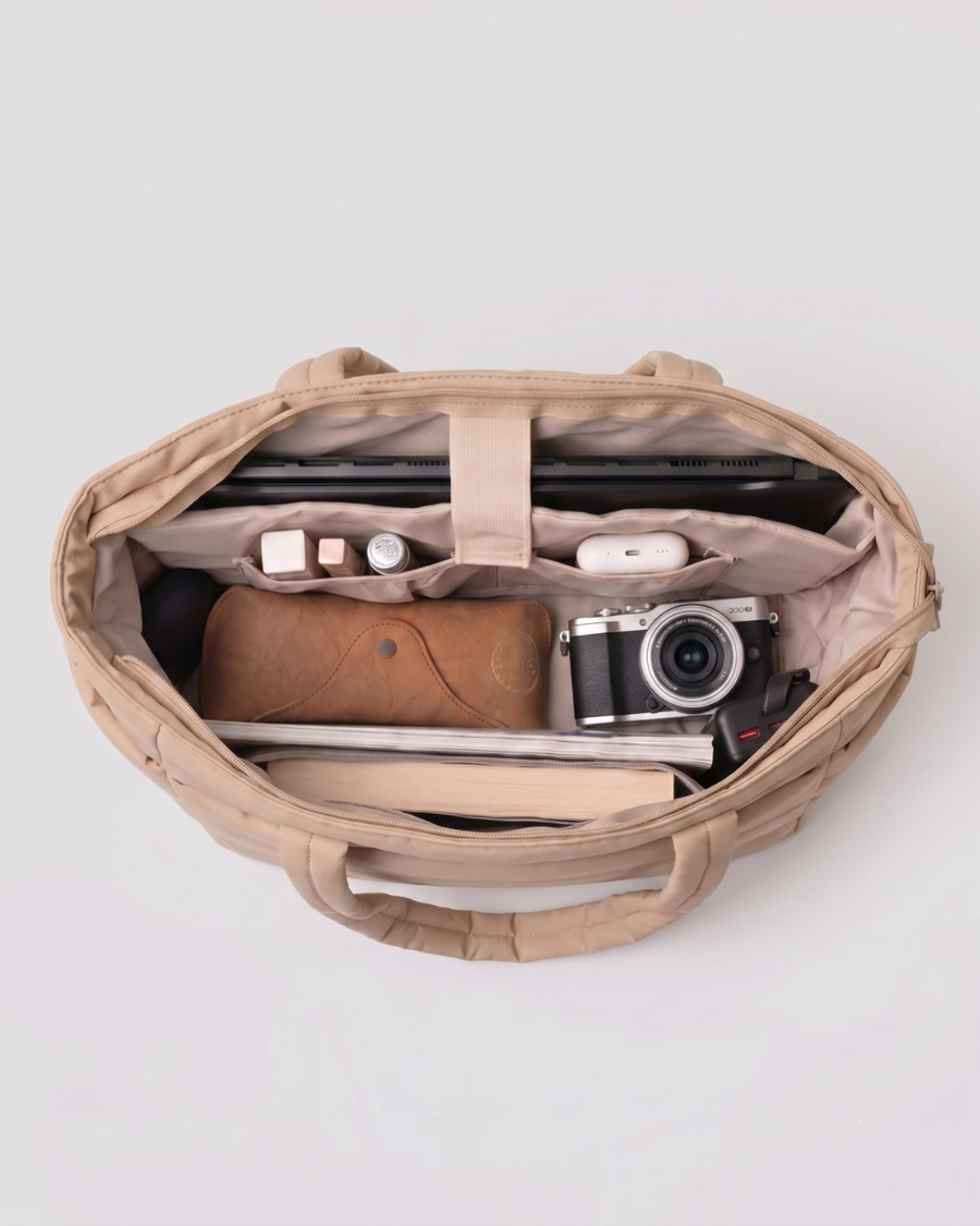 Isabel | Bolso acolchado ligero con bolsillo para portátil