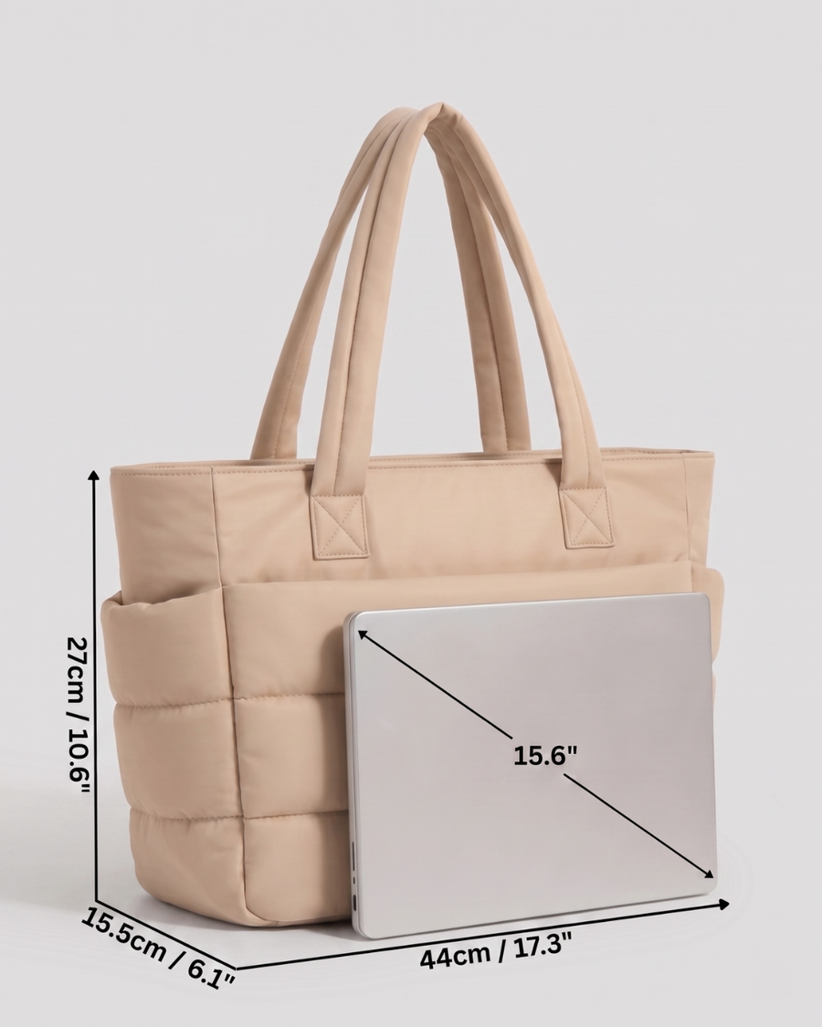 Isabel | Bolso acolchado ligero con bolsillo para portátil