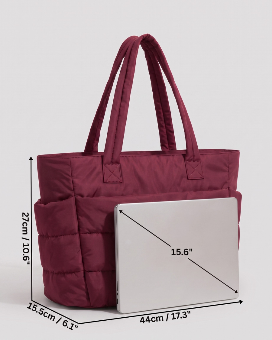 Isabel | Bolso acolchado ligero con bolsillo para portátil