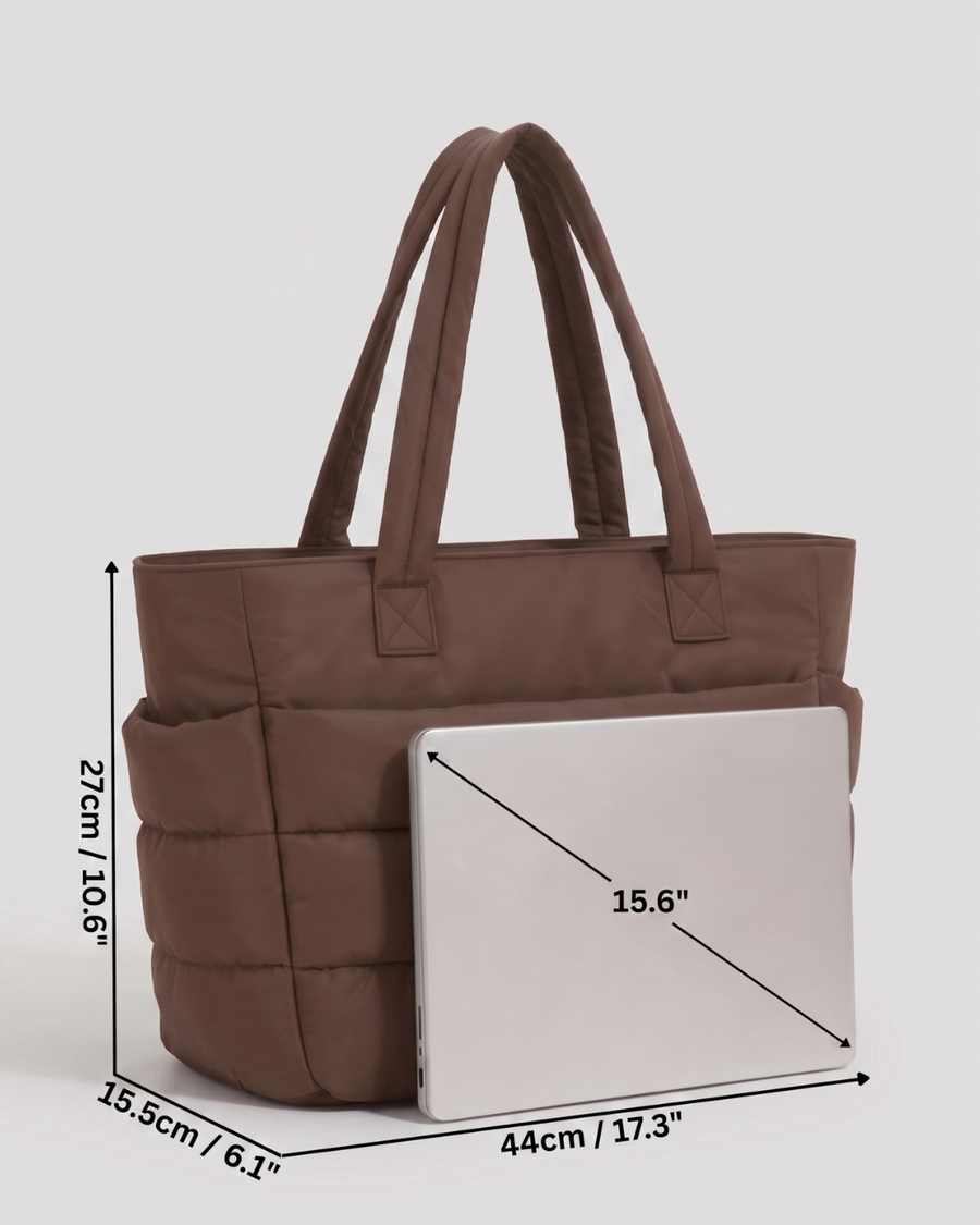 Isabel | Bolso acolchado ligero con bolsillo para portátil