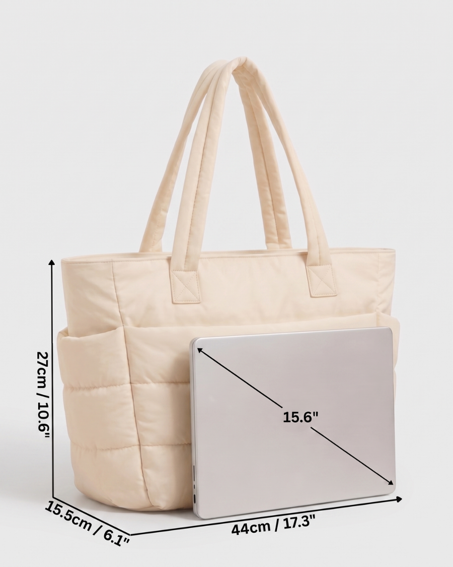 Isabel | Bolso acolchado ligero con bolsillo para portátil