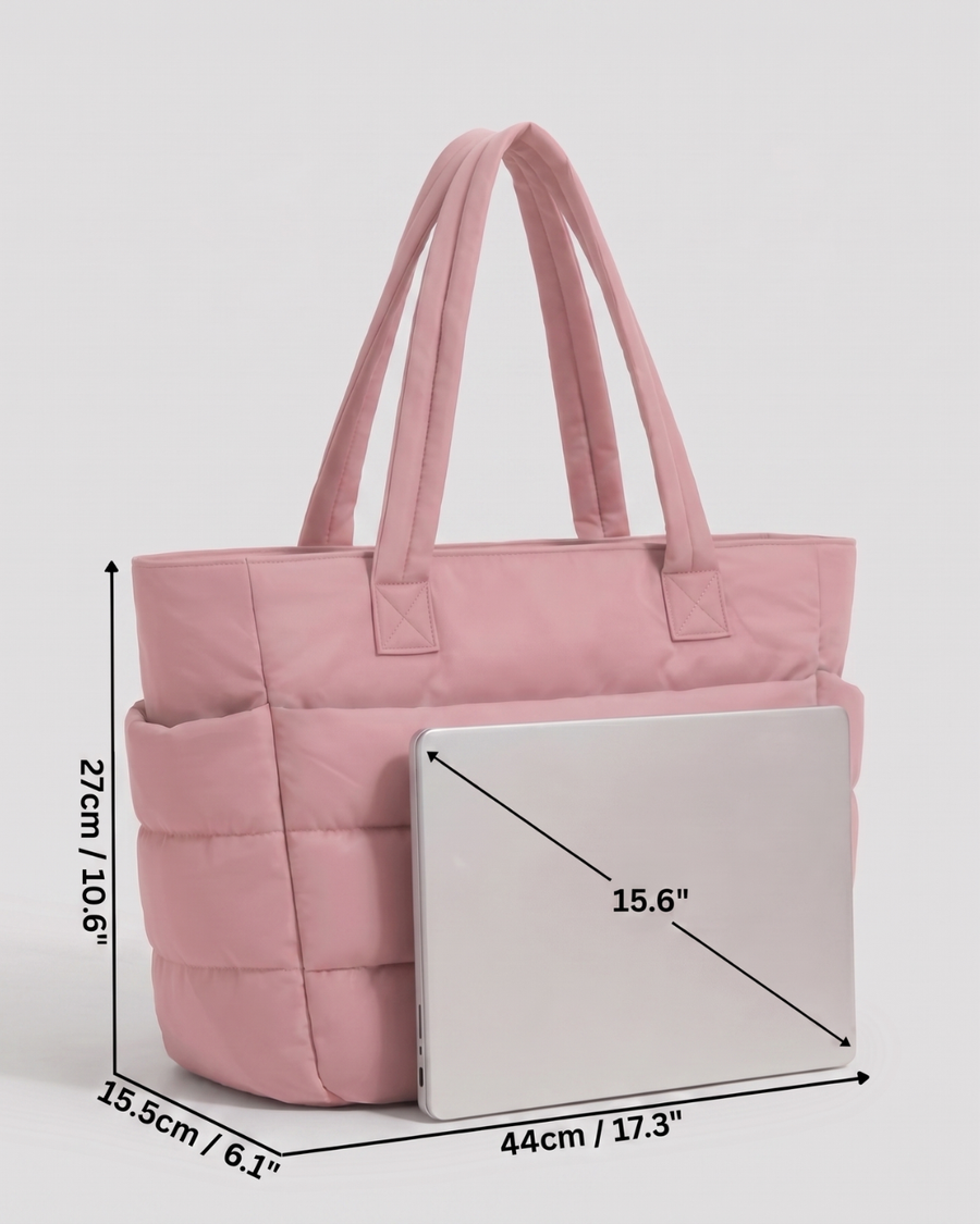 Isabel | Bolso acolchado ligero con bolsillo para portátil